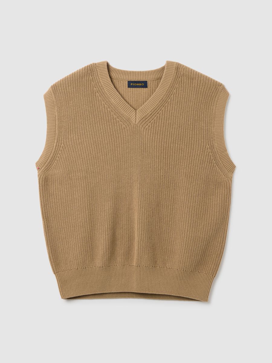 Beige Cotton Waistcoat_4