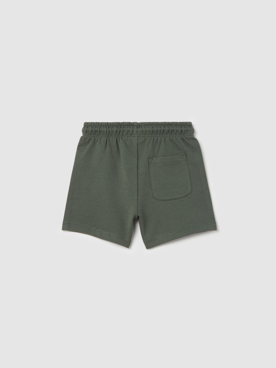 Bermuda shorts in French terry with drawstring_1
