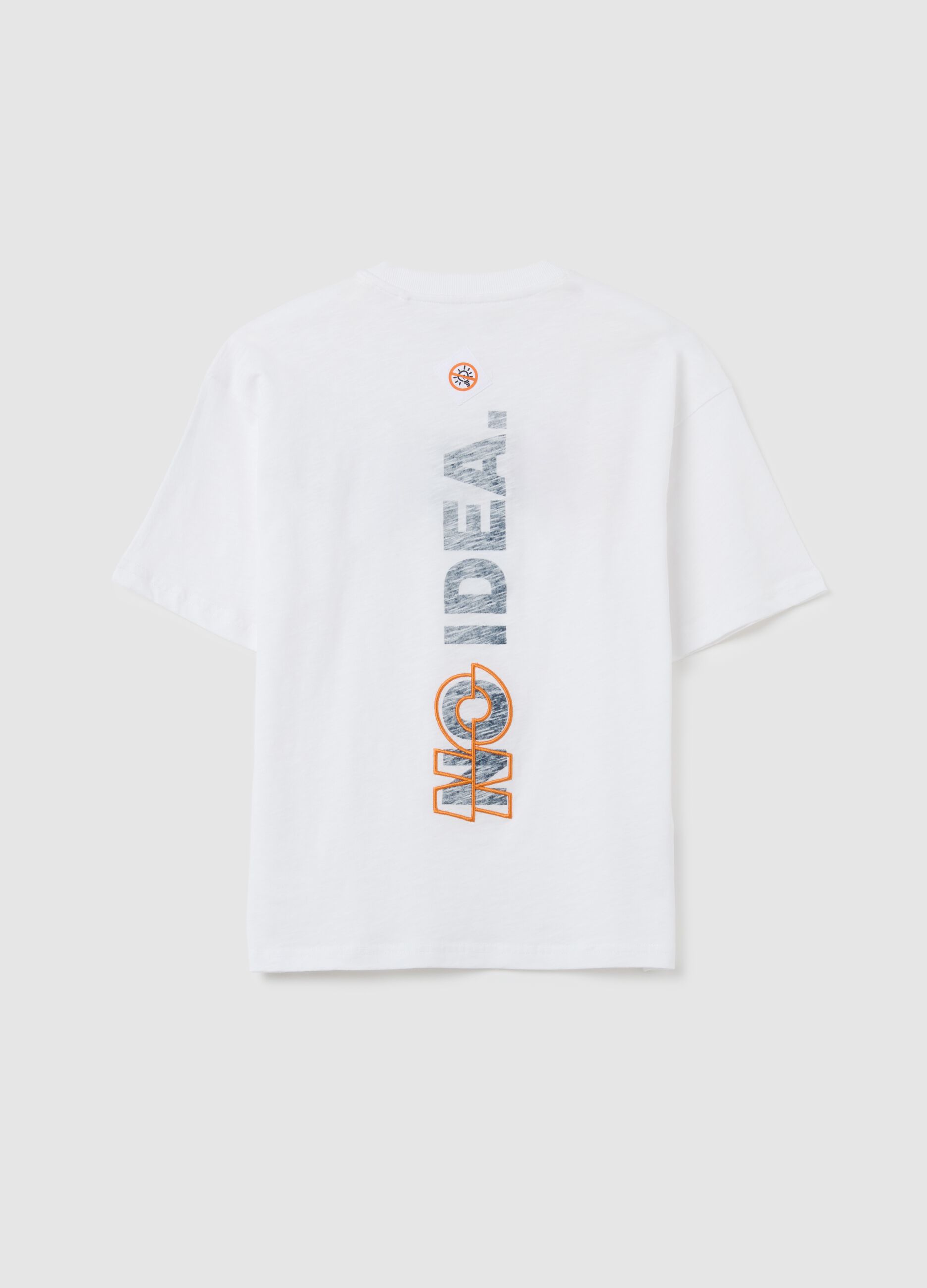White oversized pure cotton t-shirt for boys