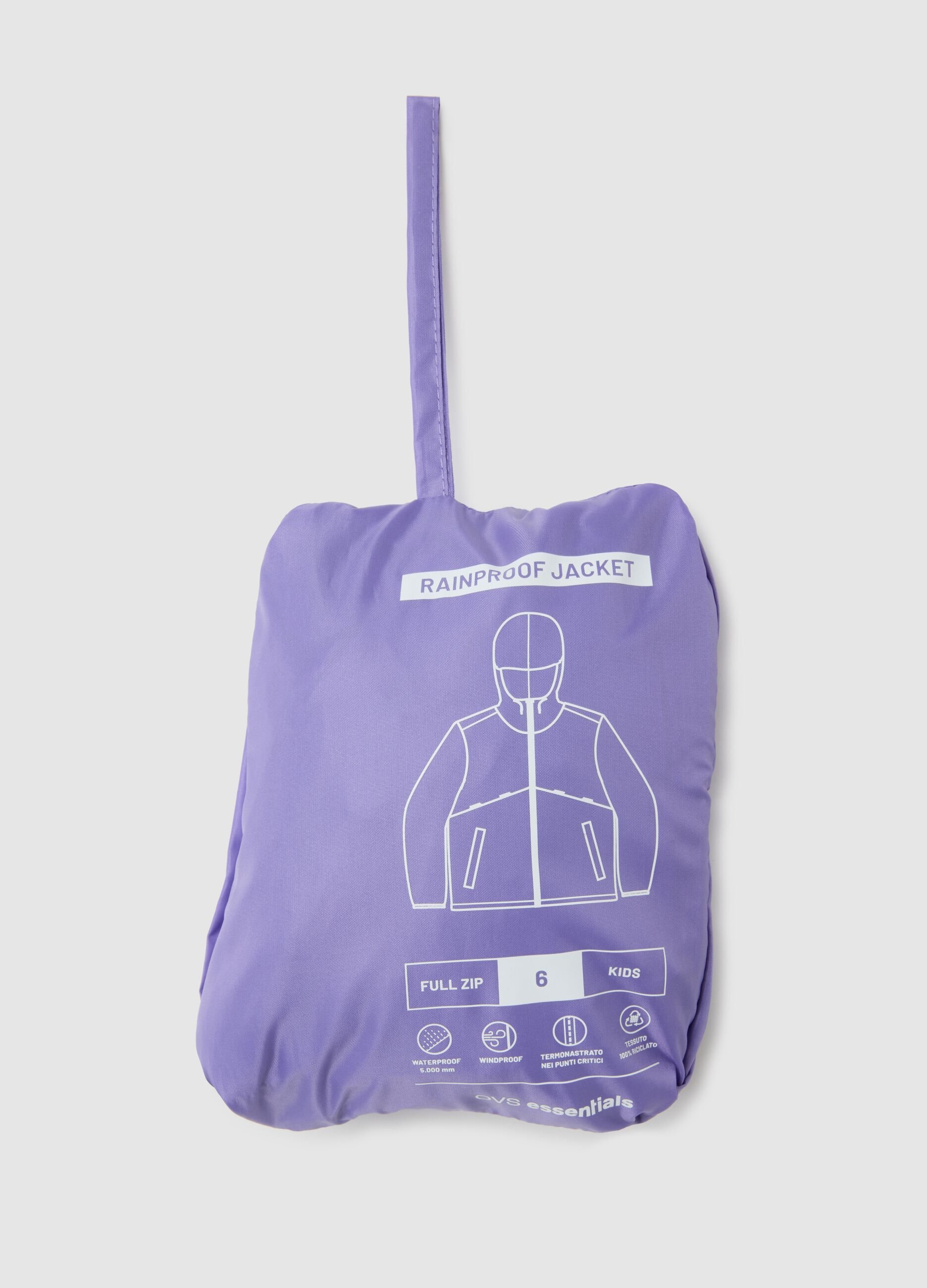 Girls' purple hooded jacket
