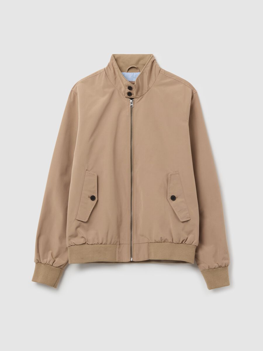 Full-zip bomber jacket with high neck_4