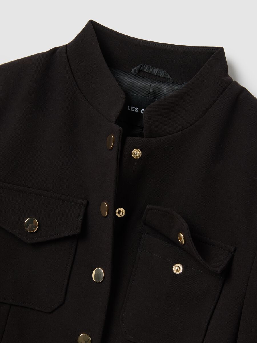 Black Slim Fit Blazer_5
