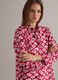 Red pure cotton kaftan with floral print_3