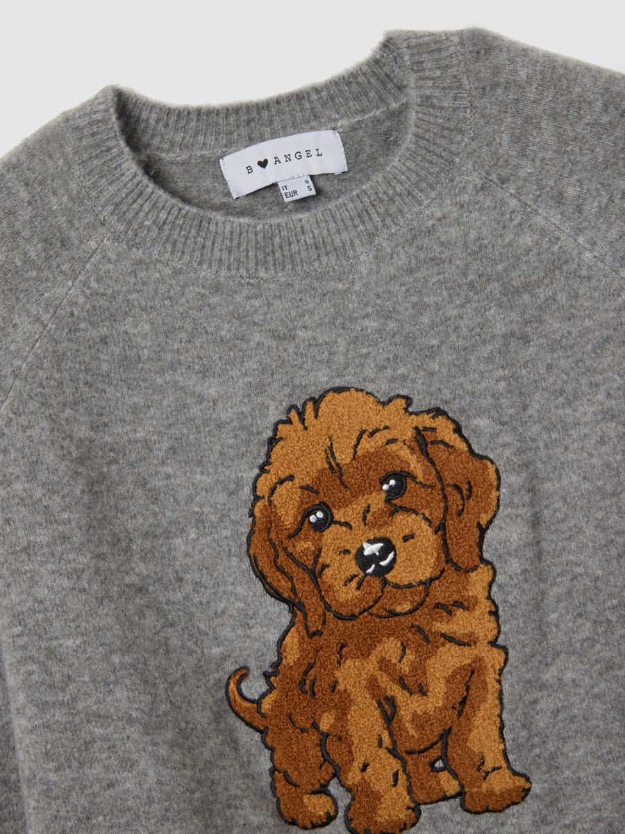 Maglione grigio in misto viscosa e lana_1