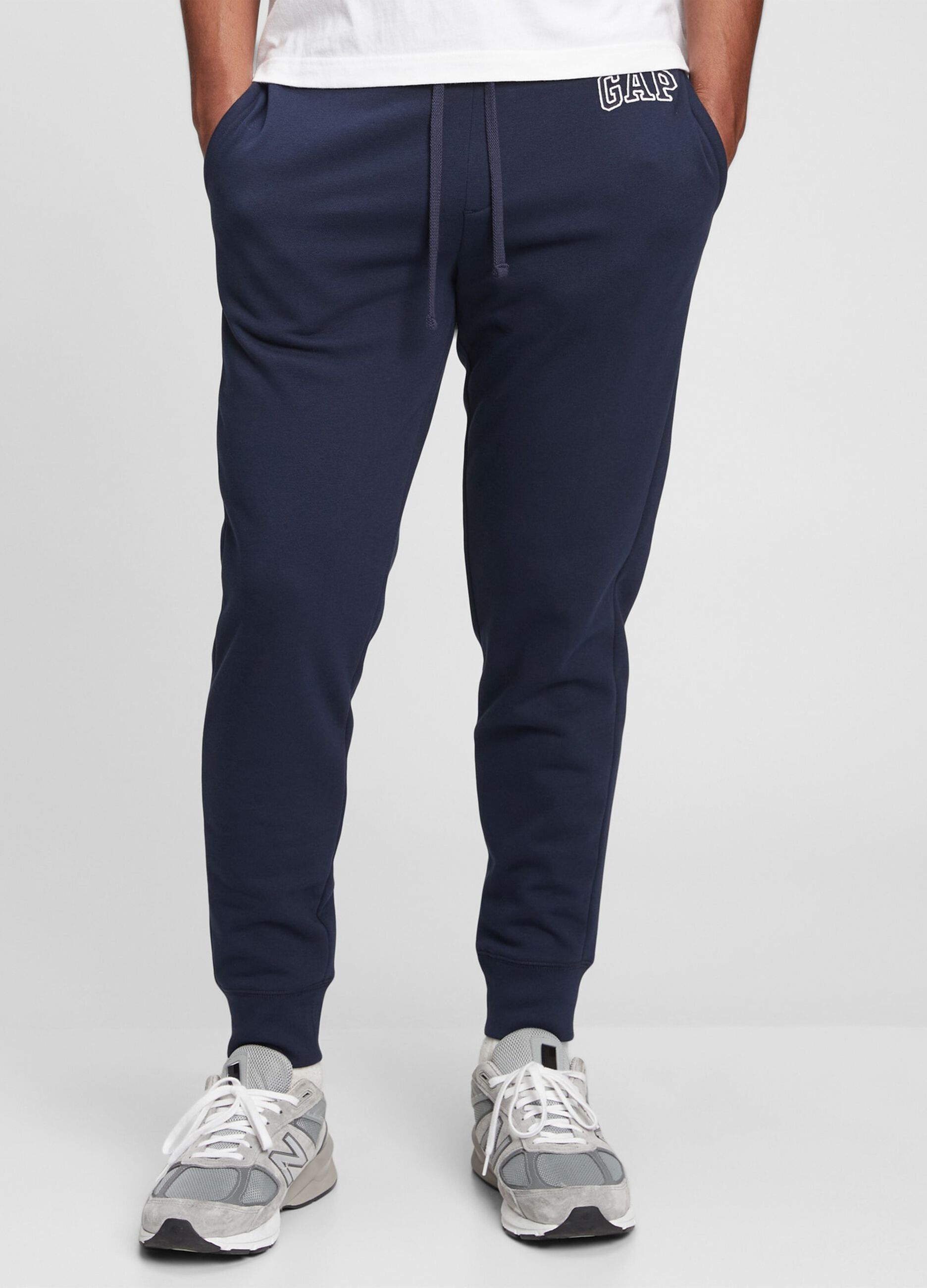 Fleece joggers with logo embroidery