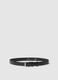 Black genuine leather belt_0