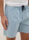 Multicolour checked pure cotton pyjama shorts, regular fit_3