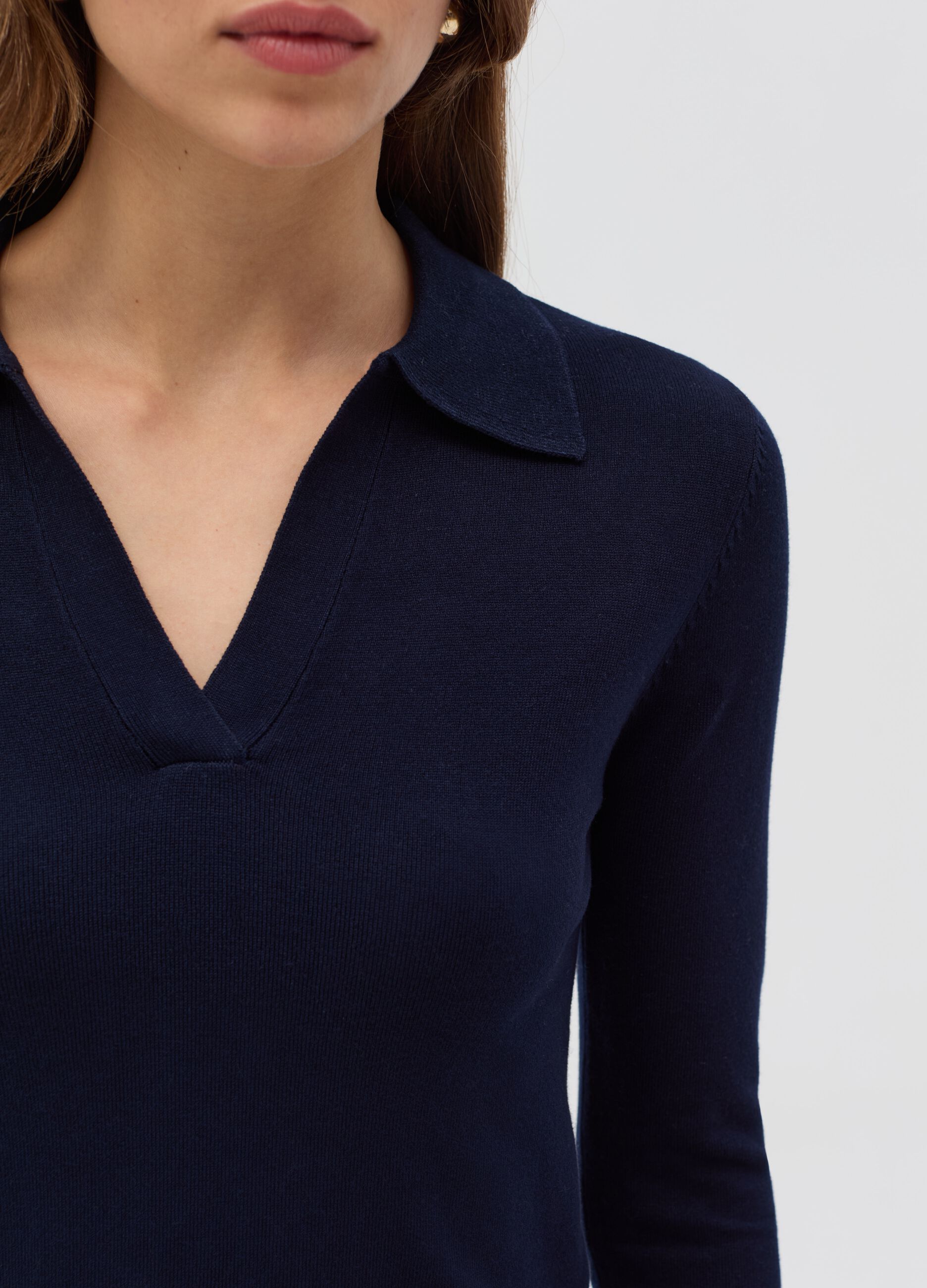 Top with polo neck