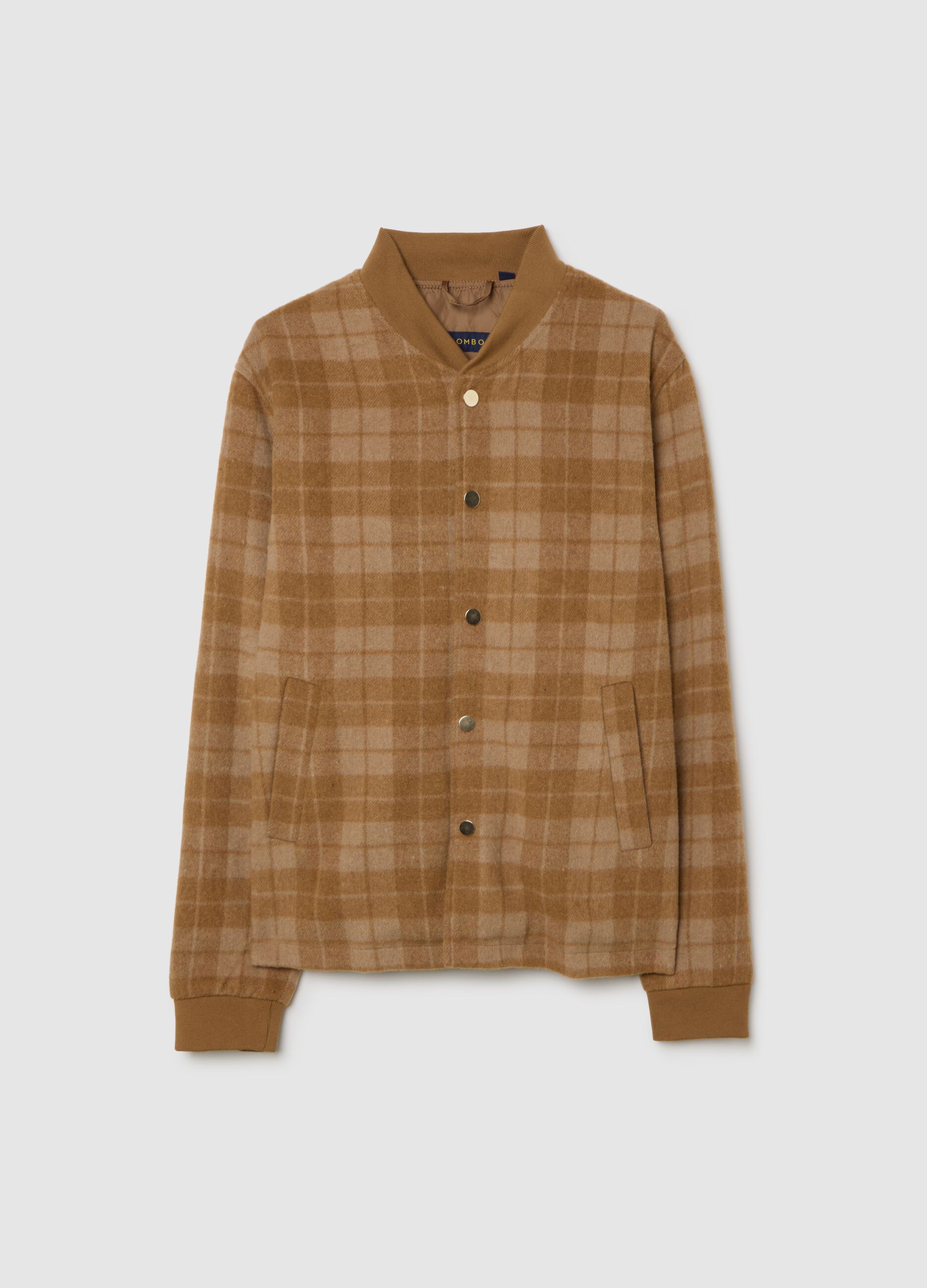 Brown regular fit jacket