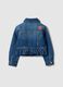 Girl's regular fit blue denim cotton jacket with pockets_1