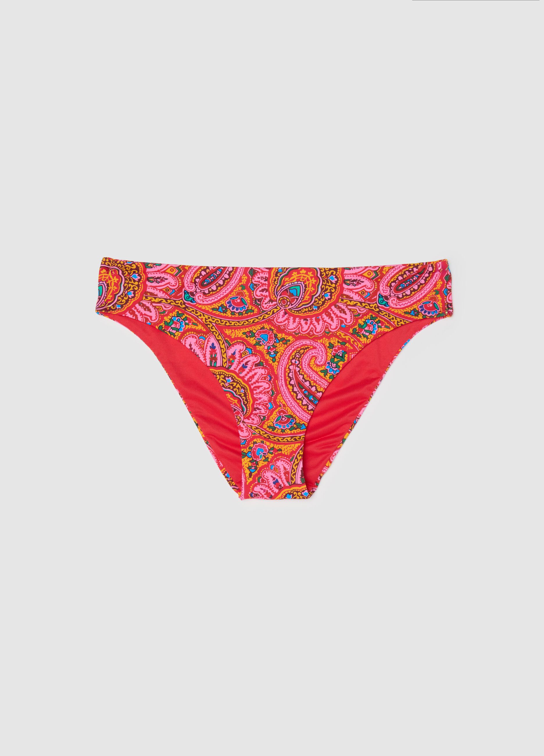 Slip bikini da donna in tessuto elasticizzato multicolor
