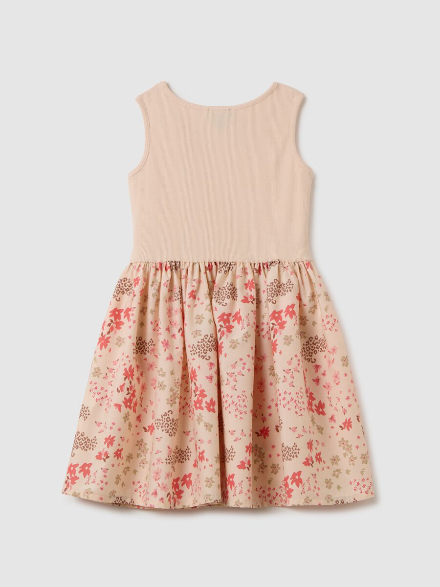Multicolour regular fit cotton dress for girls_1