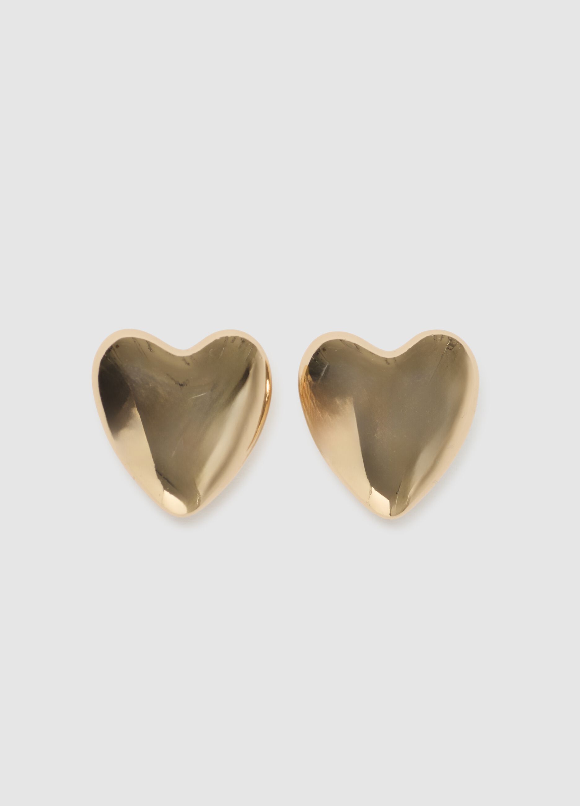 Golden Heart-Shaped Earrings