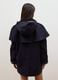 Blue pure cotton parka with hood, oversized fit_3