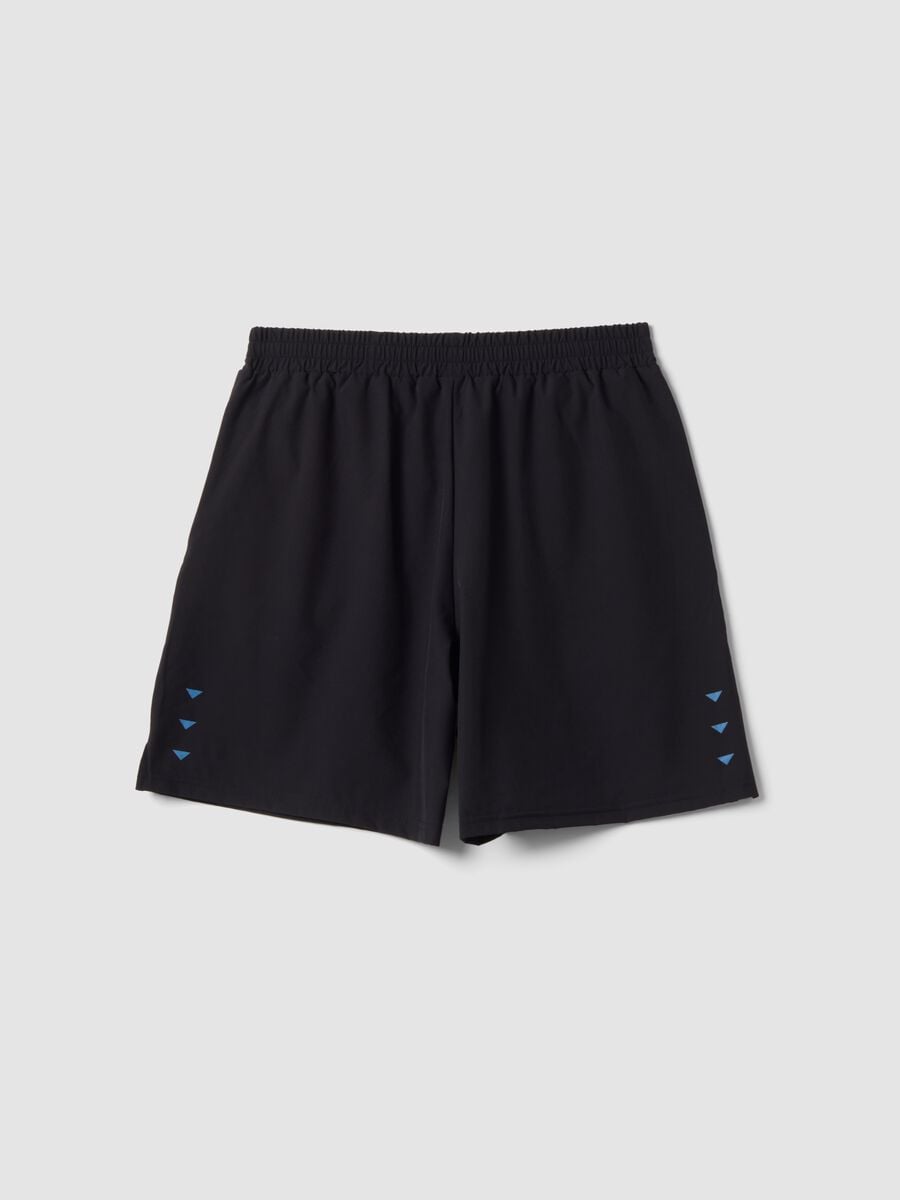 Shorts neri in tessuto elasticizzato easy dry ALTAVIA RUNNING_1