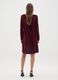 Burgundy Stretch Velvet Maternity Dress_3