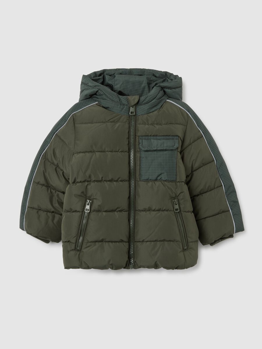 Child's Green Padded Jacket Regular Fit with Hood_0