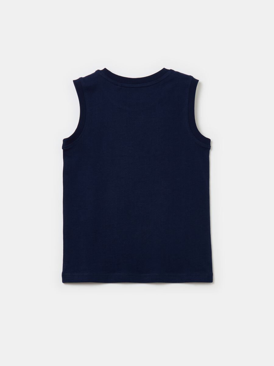 Racerback vest with shark and surf print_1