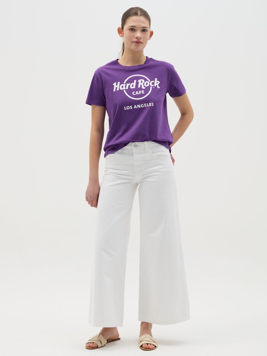 Purple T-shirt with Hard Rock Café Los Angeles print_0