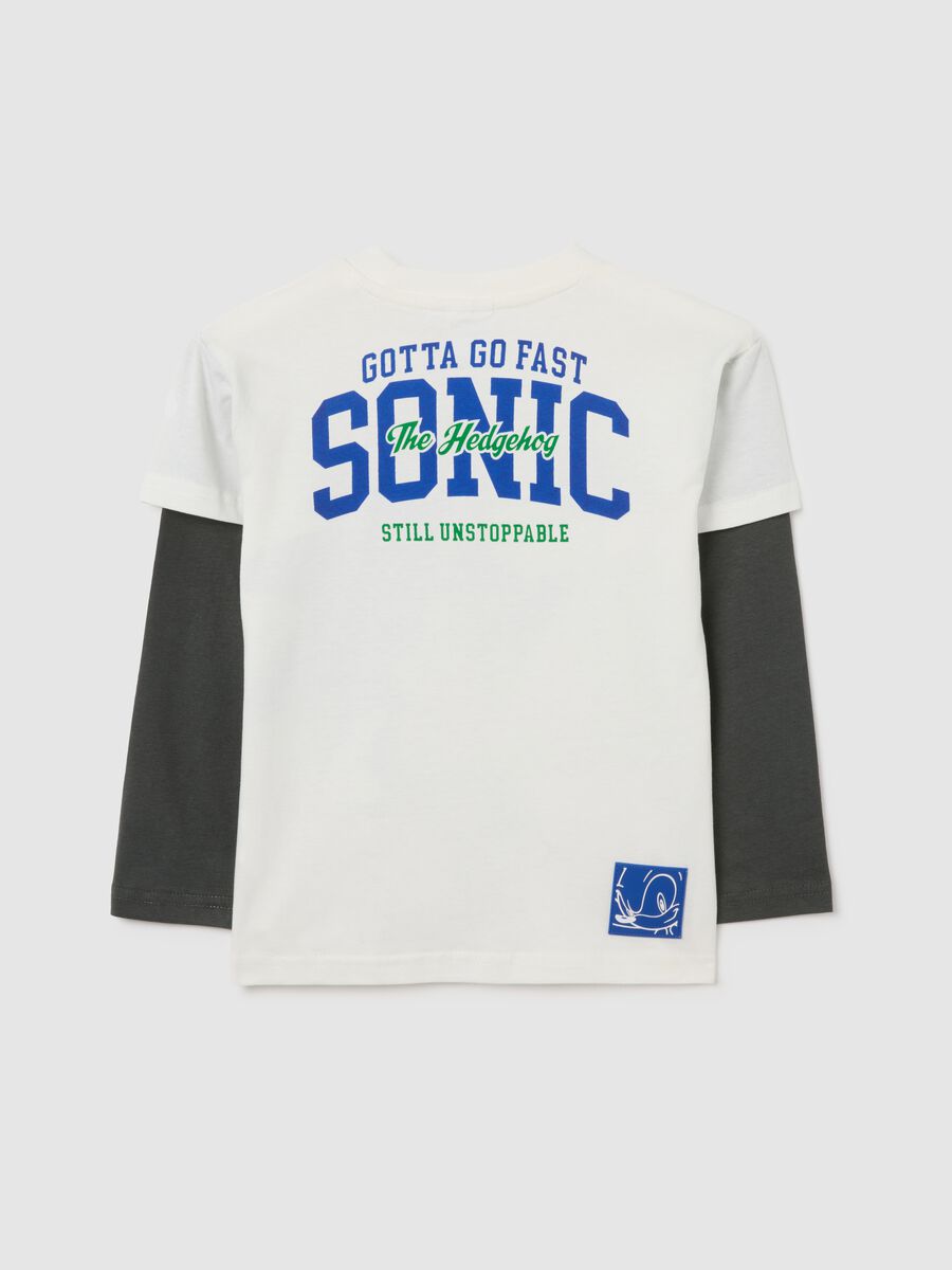 Multicolour cotton kids' t-shirt with Sonic, regular fit_1