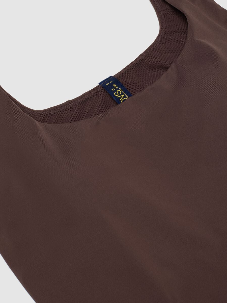 Brown regular fit vest with wide straps_5