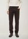 Brown slim-fit stretch cotton trousers_2