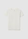 Girls&rsquo; white fitted T-shirt in stretch cotton_3