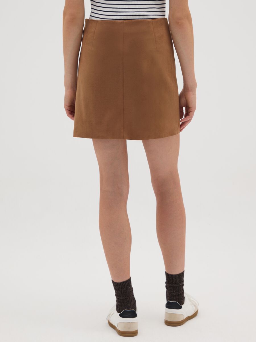 Brown mini skirt_2
