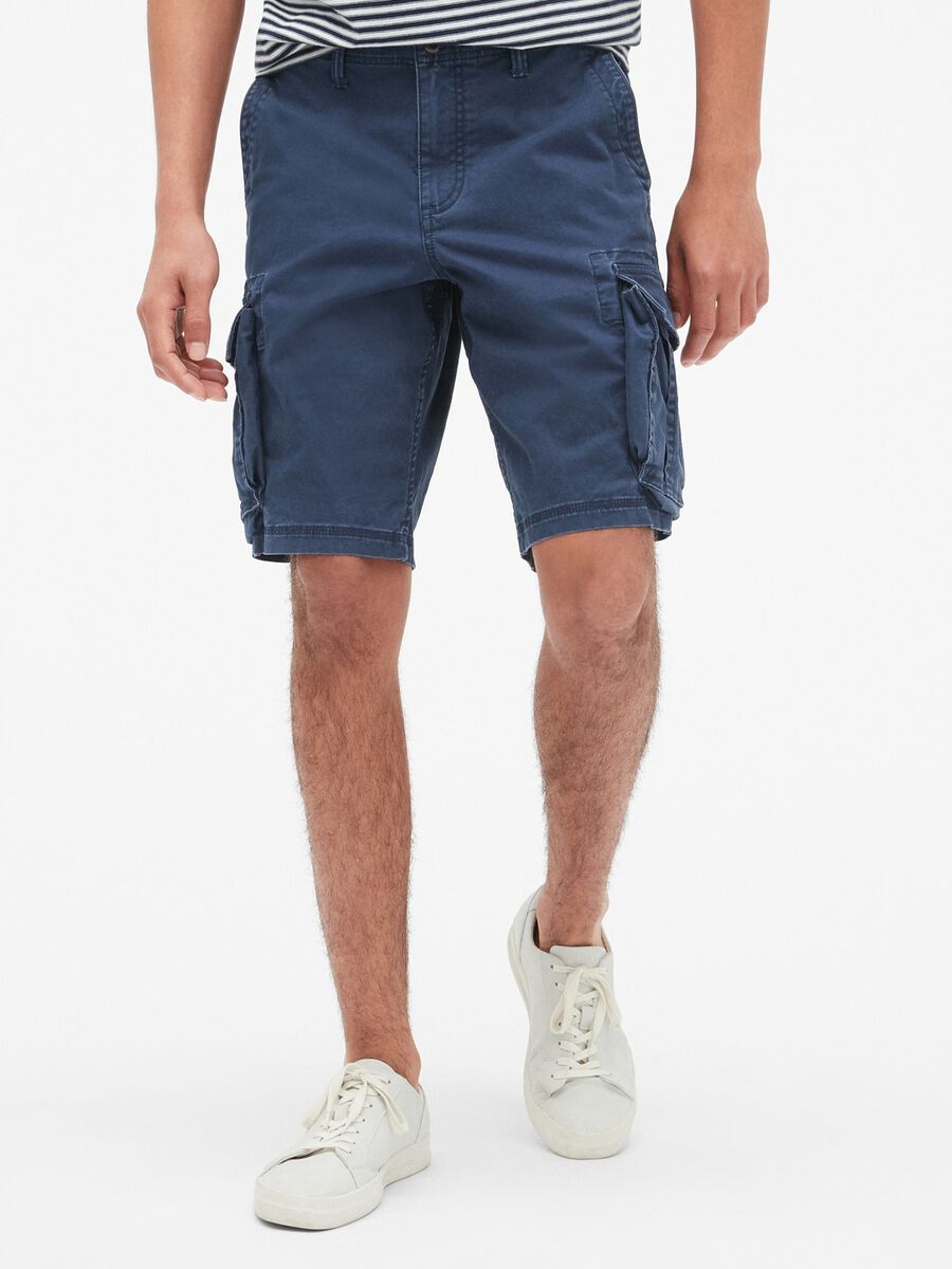 Bermuda cargo shorts in cotton and Lyocell_1