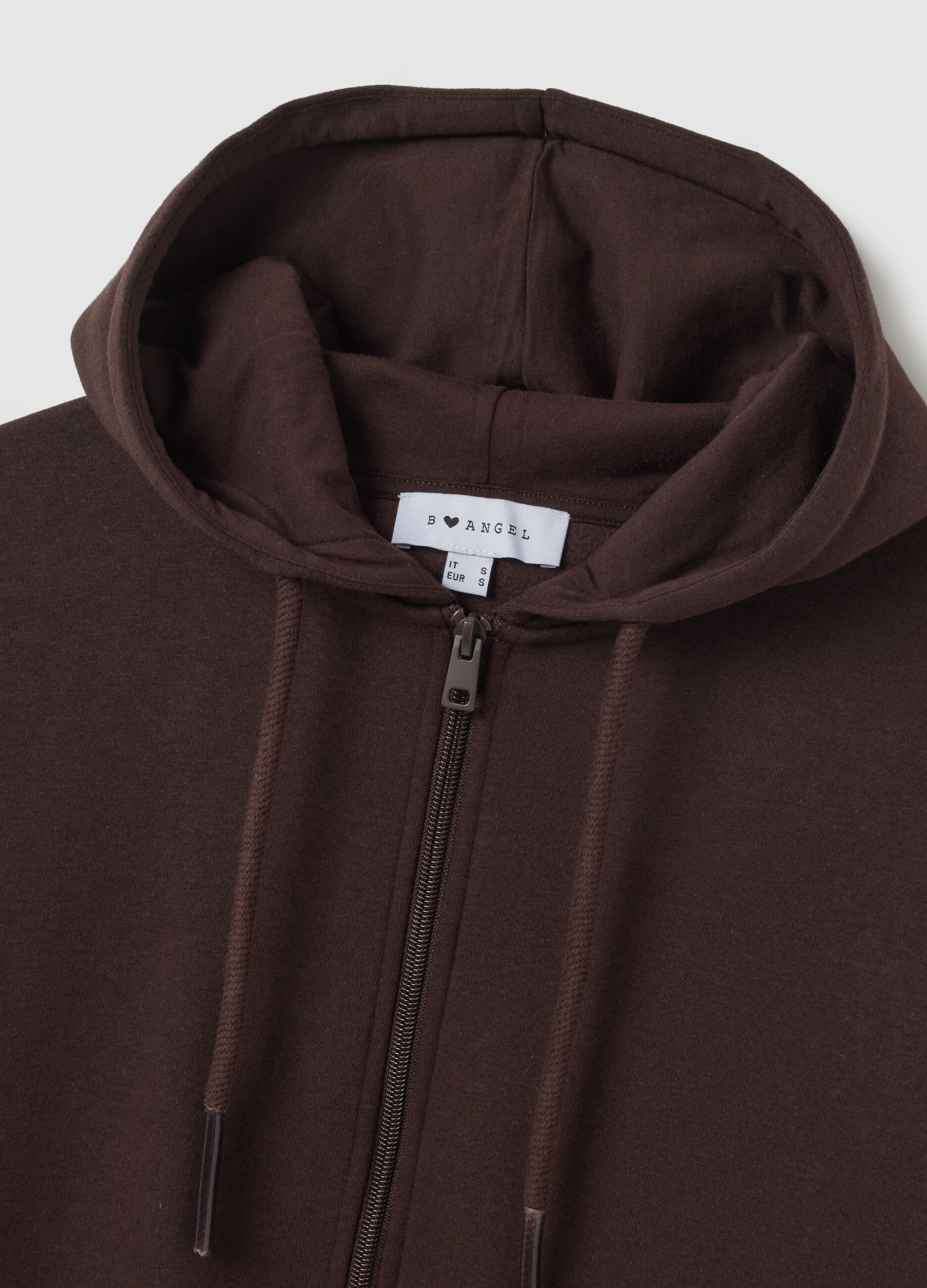 Oversized Brown Cotton Blend Sweatshirt