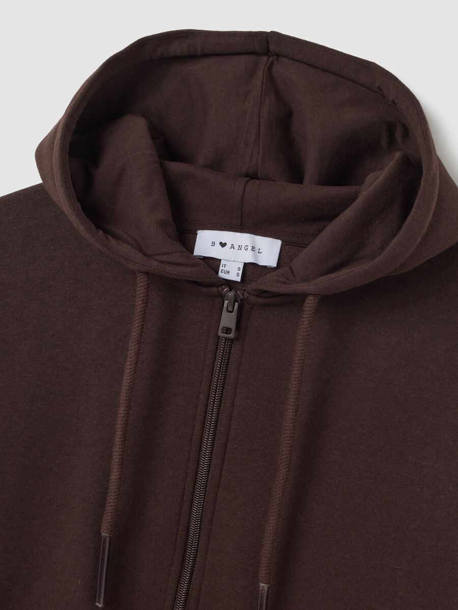Oversized Brown Cotton Blend Sweatshirt_1