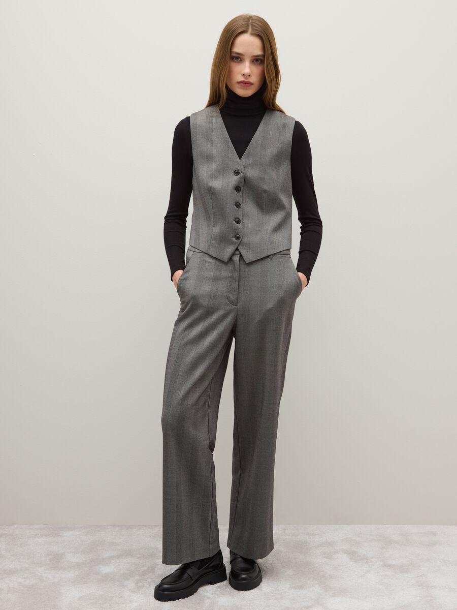 Grey Regular Fit Trousers_0