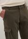 Green slim fit stretch cotton cargo trousers_3