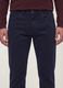 Blue regular-fit stretch cotton twill trousers_1