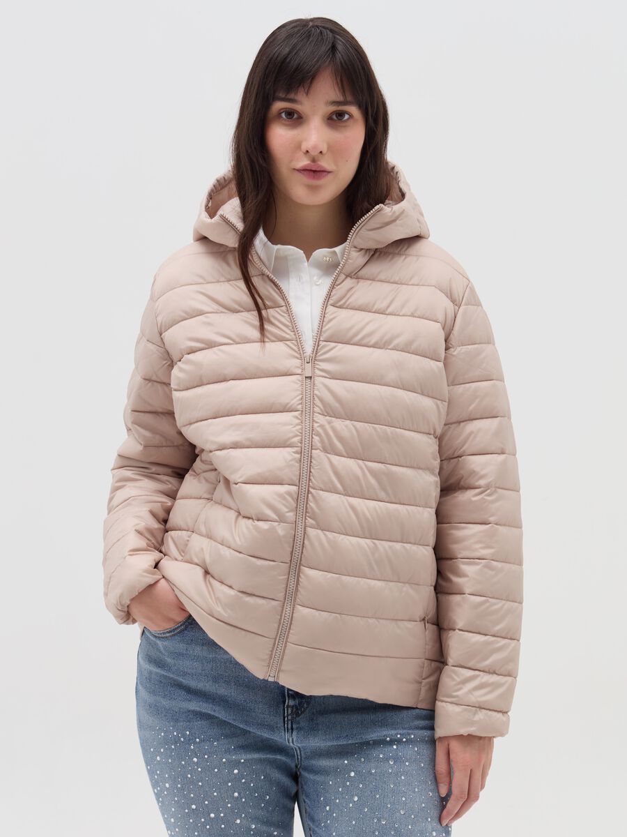 Curvy ultralight folding down jacket_0