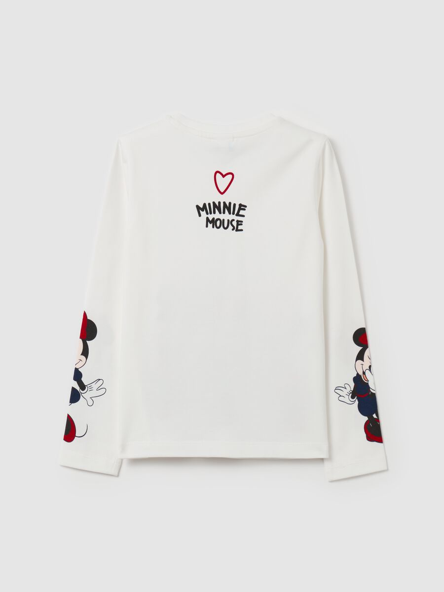 Long-sleeved T-shirt with Minnie Mouse print and diamantés_1