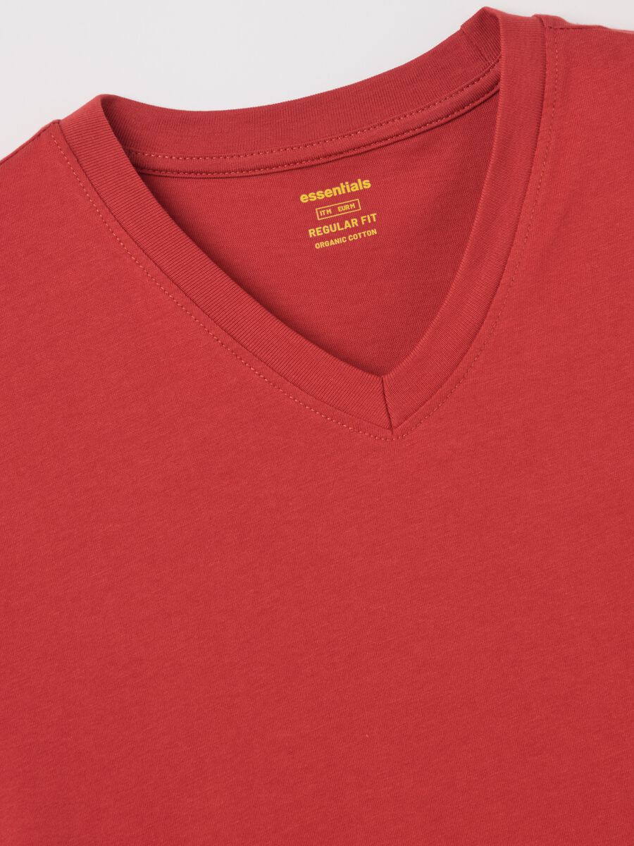 Organic cotton T-shirt with V neck_5