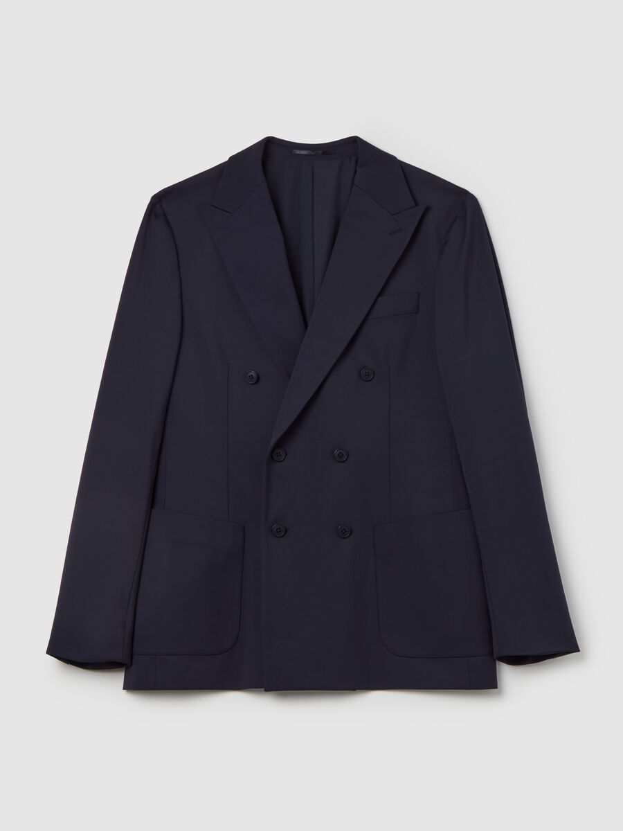 Tech easy-fit double-breasted blazer in technical fabric_4