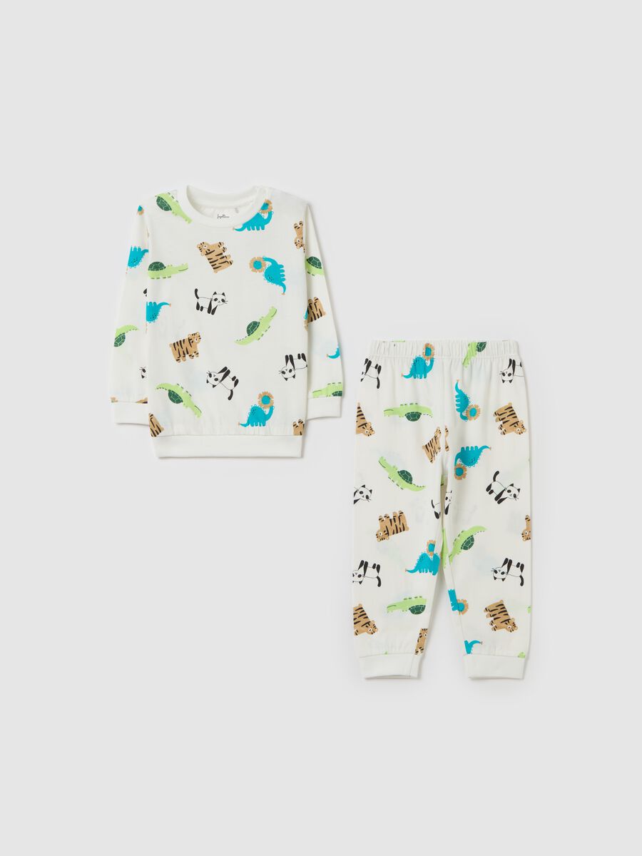 Organic cotton pyjamas with animals print_0