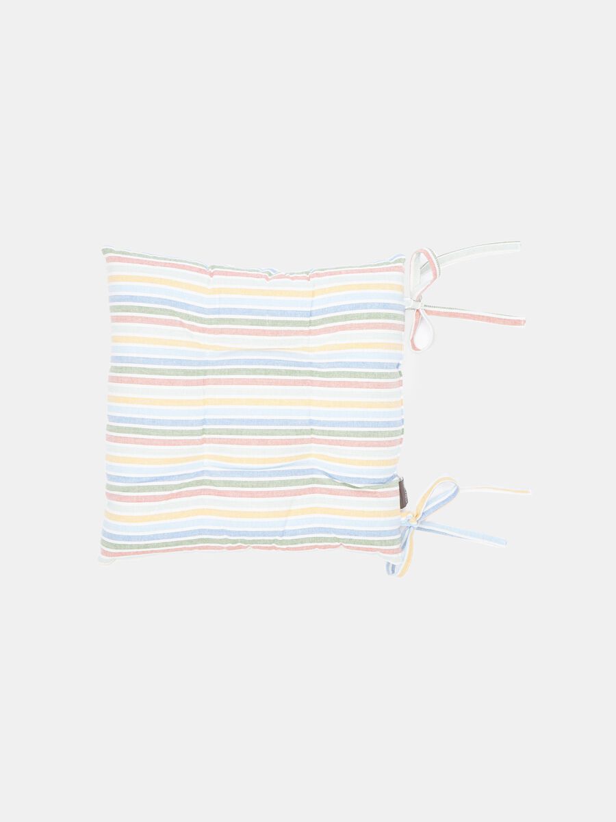Striped cotton seat pad_0