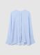 Camicia azzurra a maniche lunghe con collo coreano_4