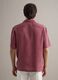 Regular fit pink short sleeve pure linen shirt with pocket_3