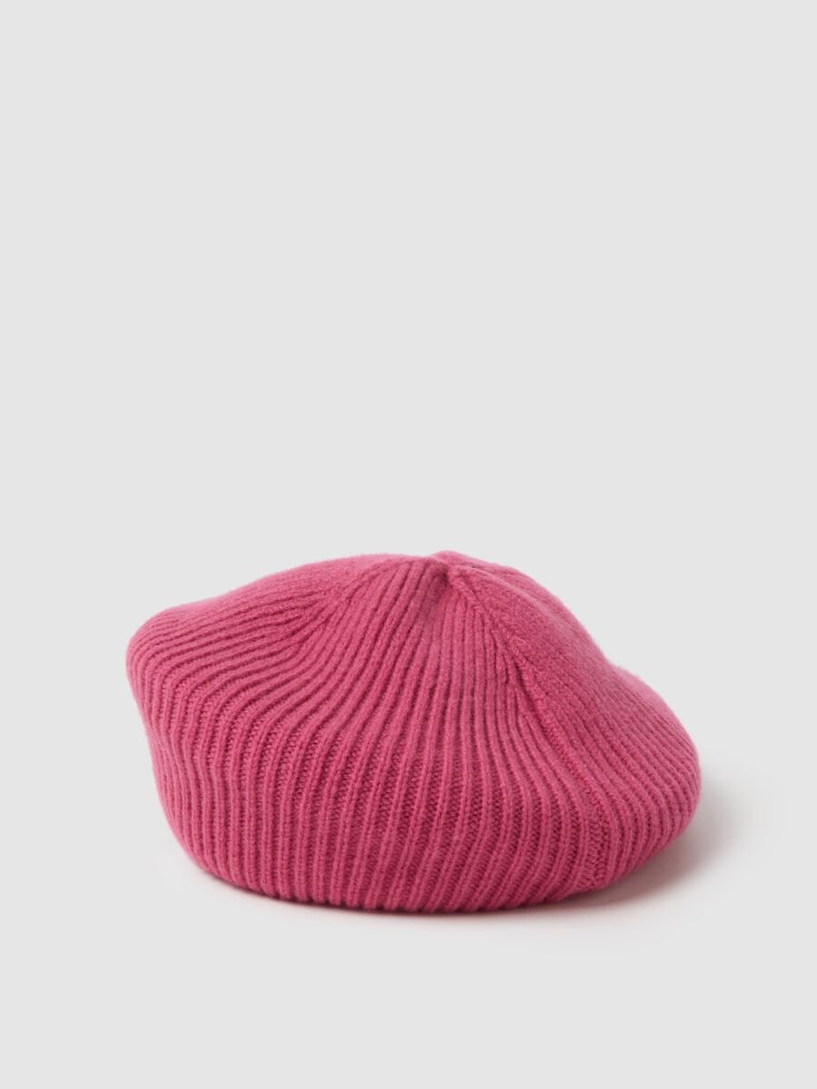 Girls' Pink Pure Wool Beret_0