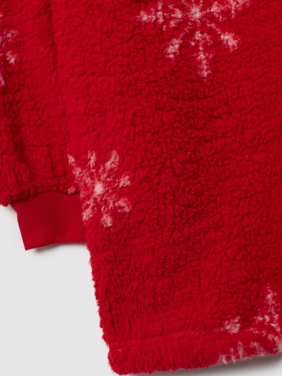 Vestaglia natalizia rossa in sherpa_5