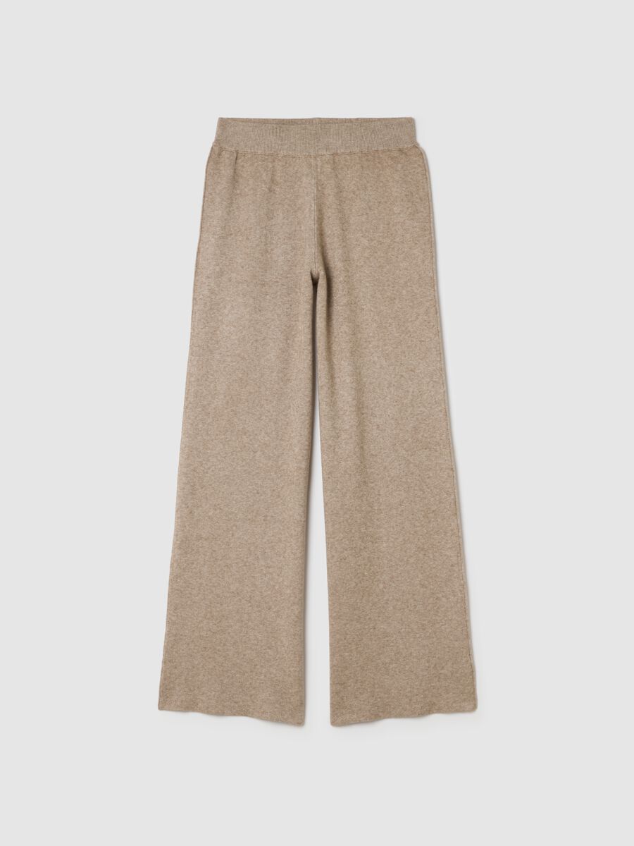 Pantaloni a palazzo beige regular fit_4