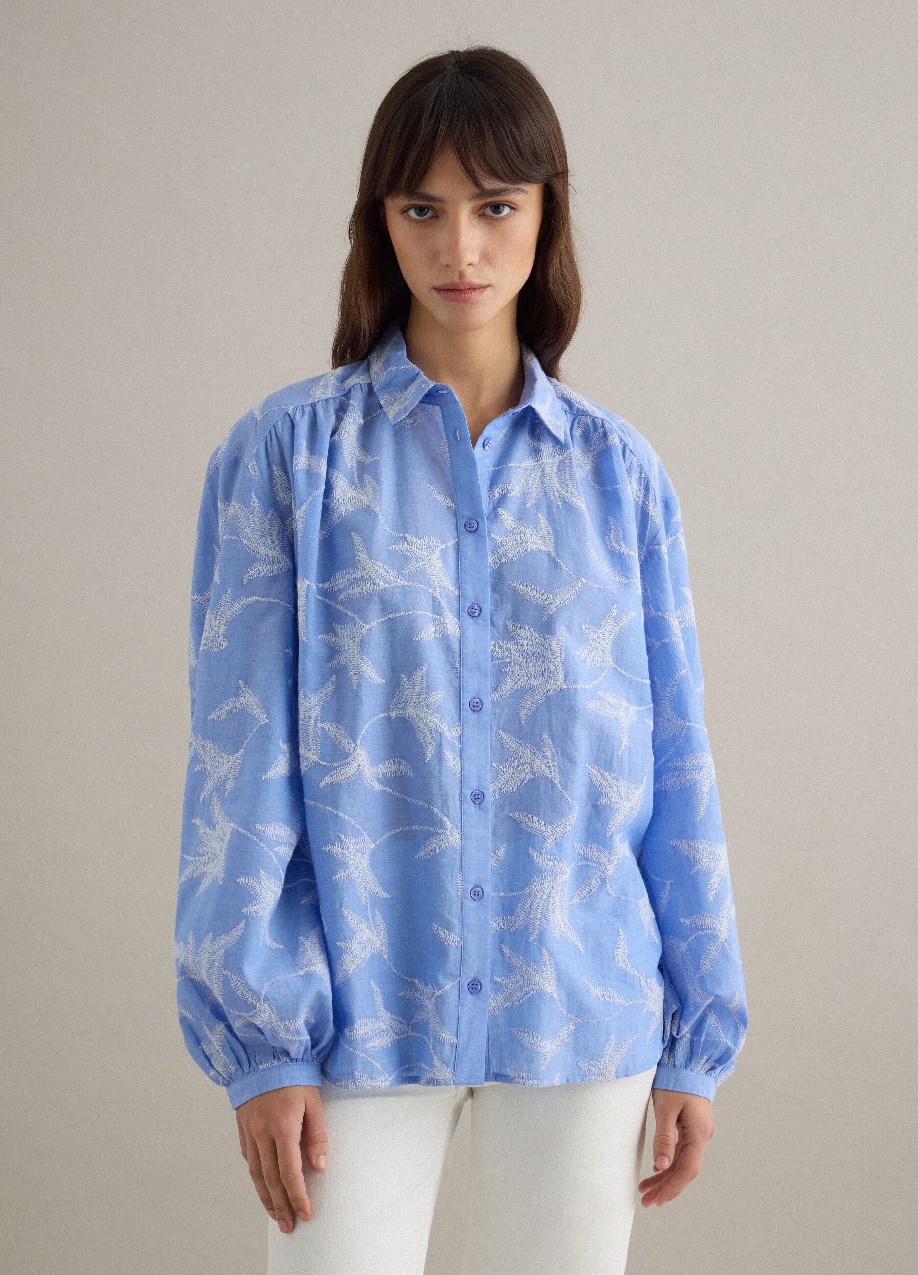 Multicolour pure cotton regular fit shirt with pattern