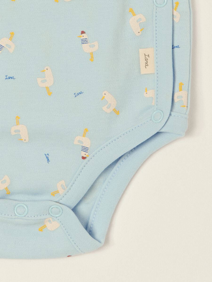 2-pack of multicolour pure cotton baby bodysuits with cute print_2