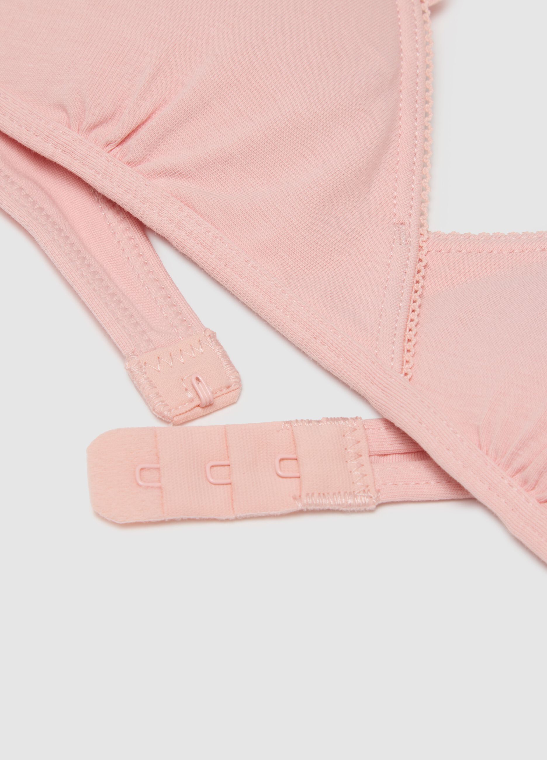 Reggiseno da ragazza in cotone elasticizzato rosa