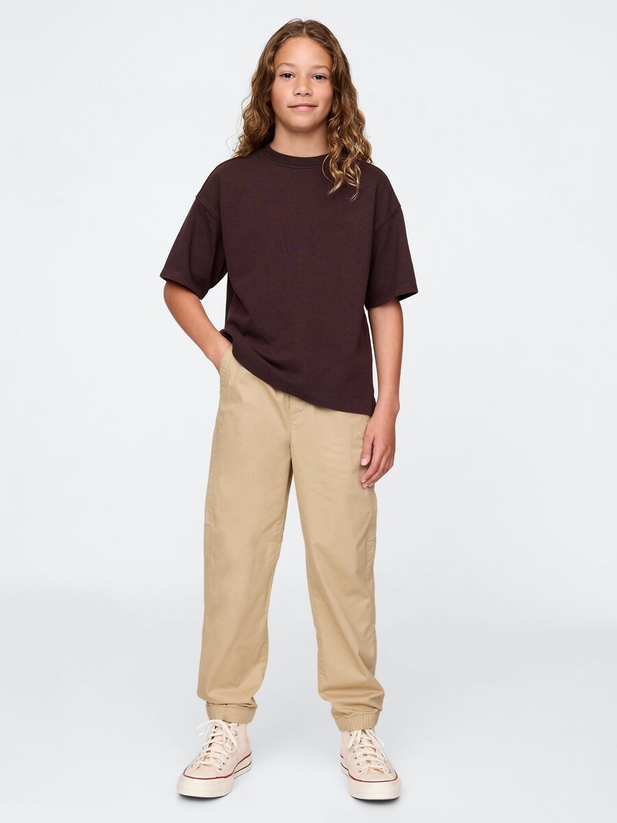 Stretch Beige Trousers for Boys_0