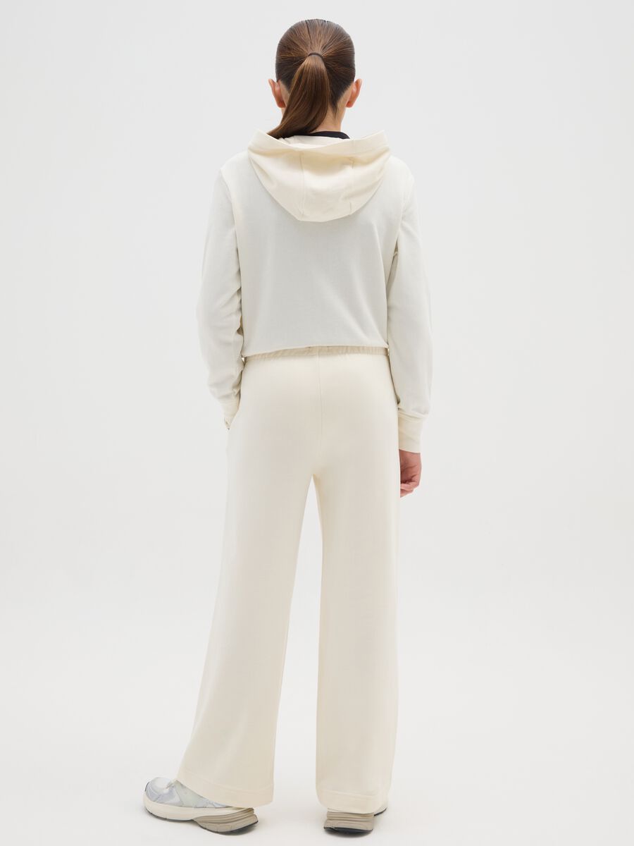 Pantaloni da ragazza in puro cotone beige regular fit_4